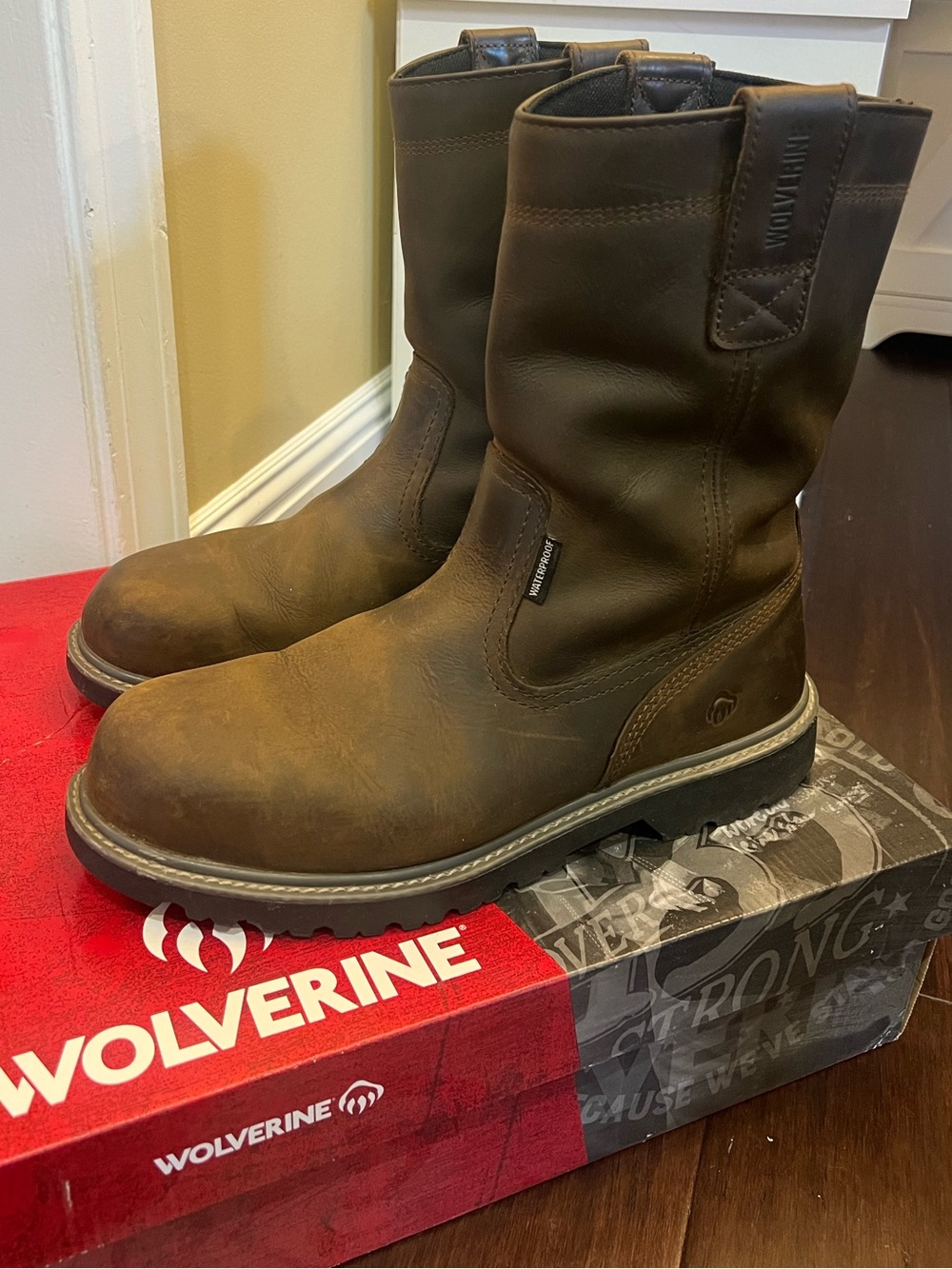 Wolverine Steel Toe Waterproof Leather Wellington Work Boot